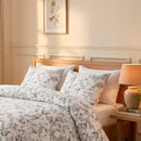 Jardin Du Colibri - Set De 2 Taies D'Oreiller Satin De Coton Jardin Du Colibri Noir Gris