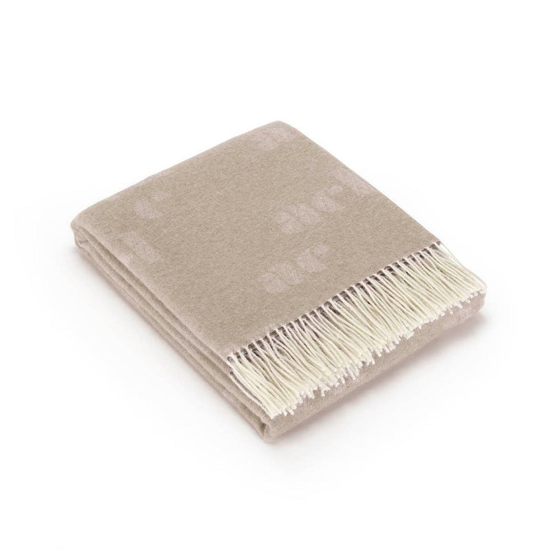 Signature - Plaid Tissé En Cachemire Signature Taupe