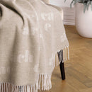 Signature - Plaid Tissé En Cachemire Signature Taupe