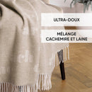 Signature - Plaid Tissé En Cachemire Signature Taupe