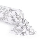 Jardin Du Colibri - Taie De Traversin Satin De Coton Jardin Du Colibri Noir Gris