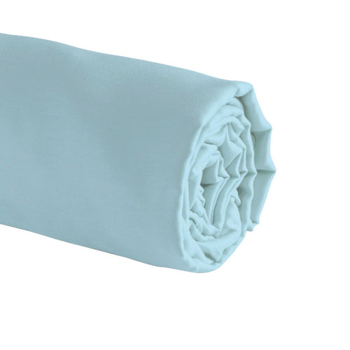 Aurore - Drap-Housse Satin De Coton Uni Vert Clair