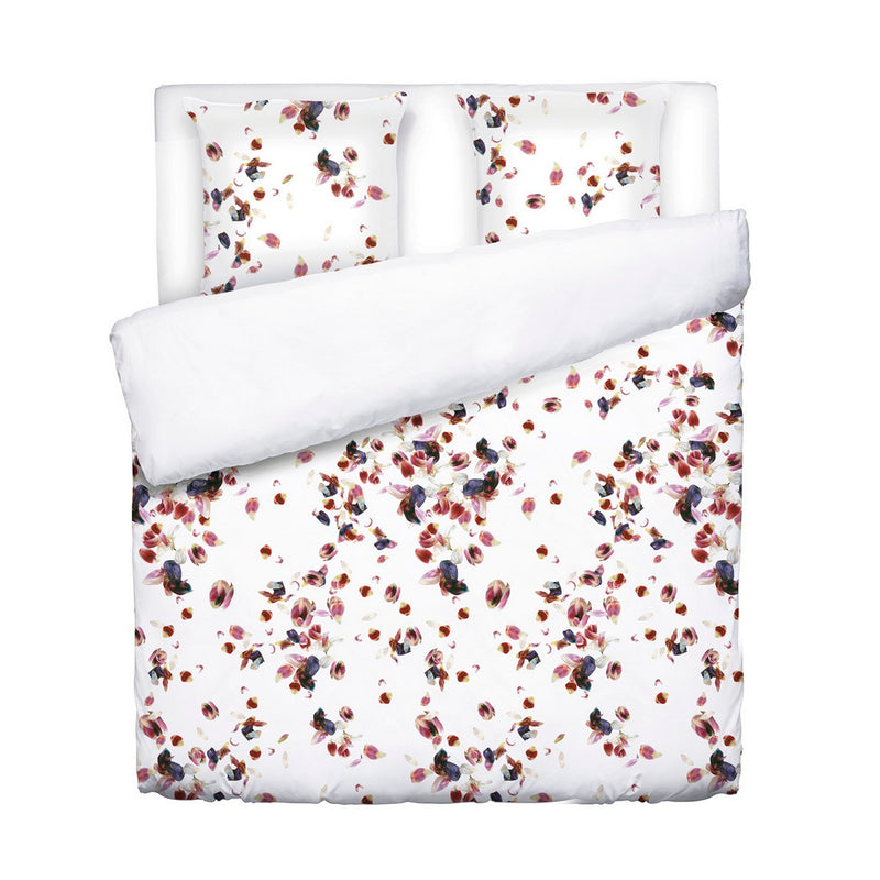 Aurore - Housse De Couette + 1 Ou 2 Taie(S) D'Oreiller Satin De Coton Aurore Blanc