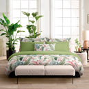 Palma - Drap Plat Satin De Coton Marie Fleurs Vert