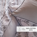 Envolée De Papillons - Set De 2 Taies D'Oreiller Satin De Coton Envolée De Papillons Blanc