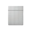 Envolée De Papillons - Drap Plat Satin De Coton Rayures Fines Blanc
