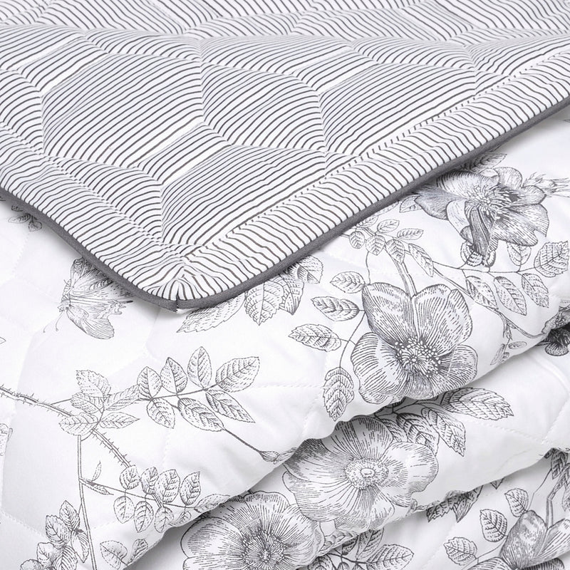 Envolée De Papillons - Couvre-Lit Xl Envolée De Papillons Blanc