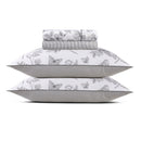Envolée De Papillons - Ensemble De Draps Satin De Coton Envolée De Papillons Blanc