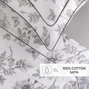 Envolée De Papillons - Ensemble De Draps Satin De Coton Envolée De Papillons Blanc