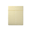 Douceur Florale - Drap Plat Satin De Coton Rayures Peintes Jaune