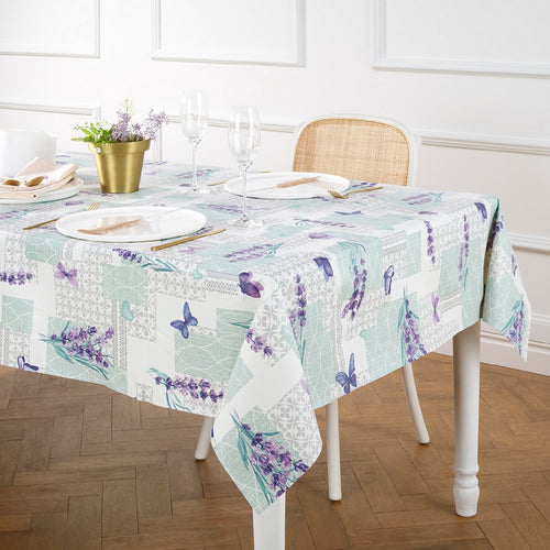Bouquet De Lilas - Nappe Enduite Anti-Tache - Lavande
