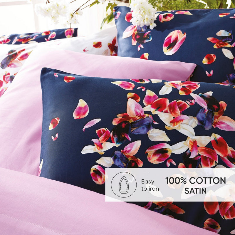 Aurore - Taie De Traversin Satin De Coton Aurore Rose