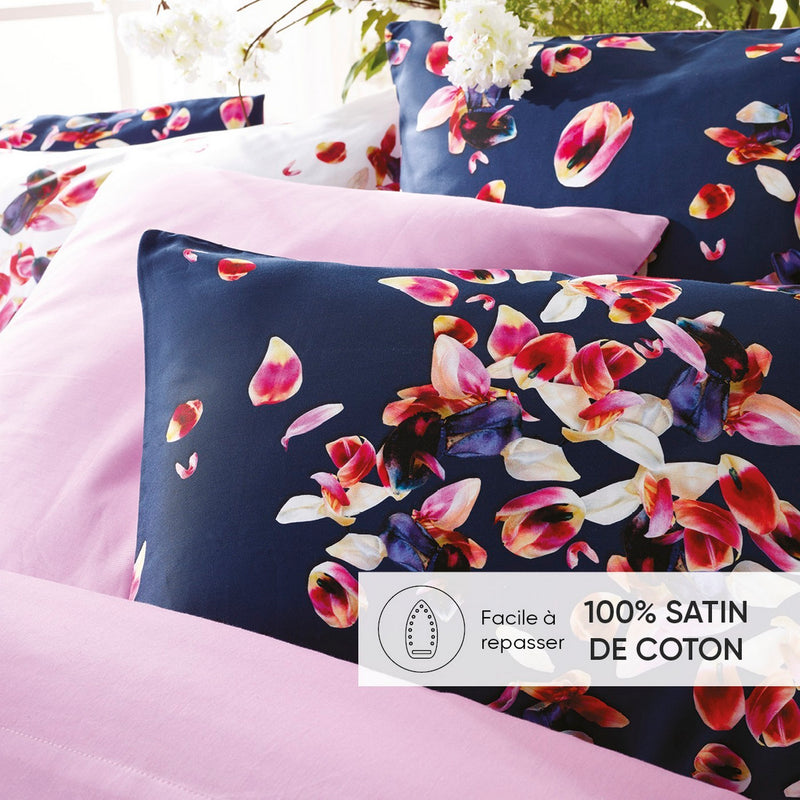 Aurore - Taie De Traversin Satin De Coton Aurore Rose