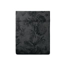 Flore - Drap Plat Satin De Coton Flore Noir / Gris