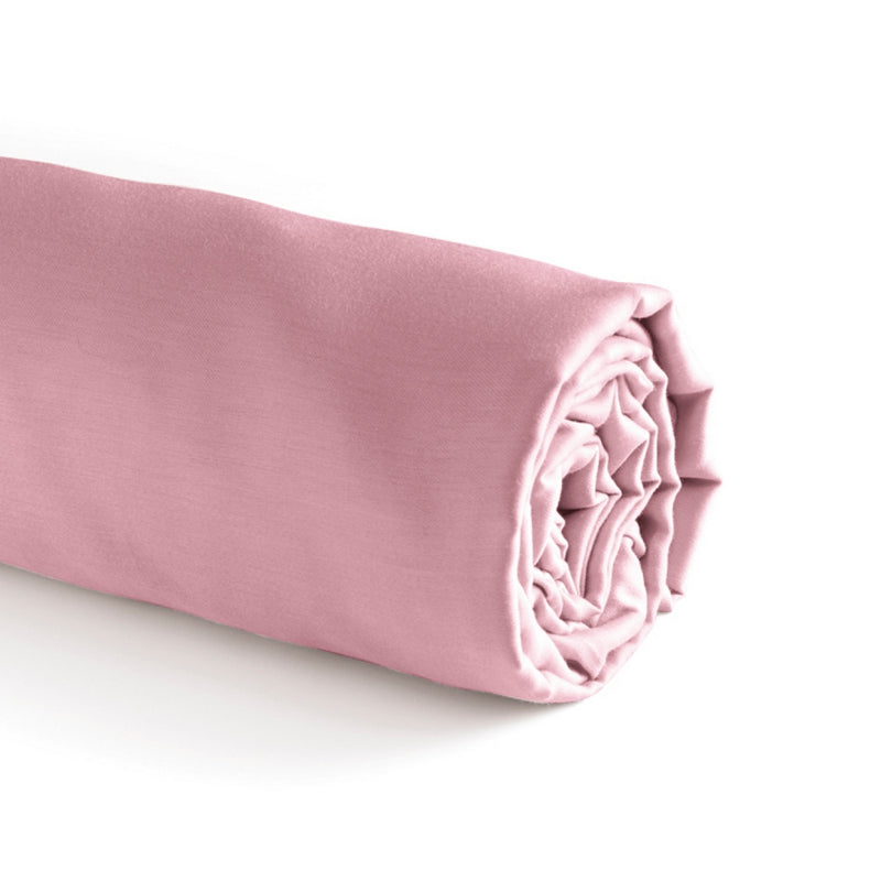 Roses - Drap-Housse Lin / Coton Uni Rose