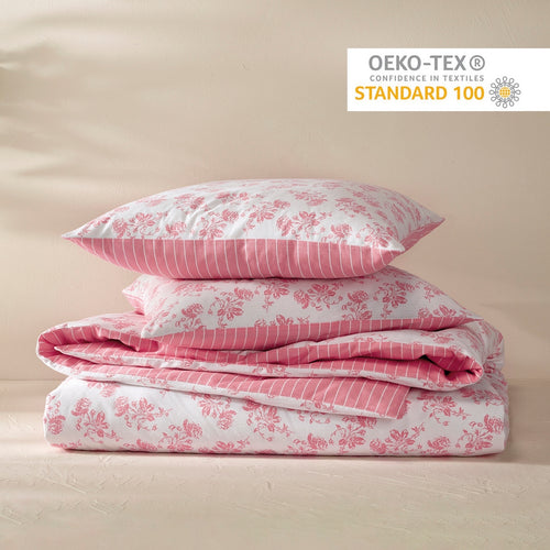 Roses - Drap-Housse Lin / Coton Uni Rose