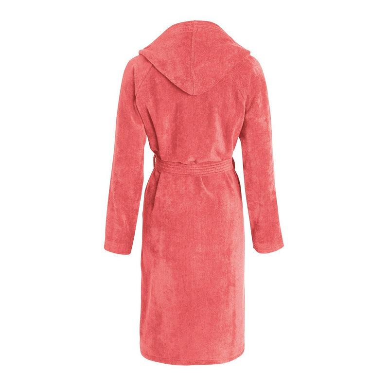 Peignoir Avec Capuche En Coton Ulta Absorbant - Rose Hibiscus