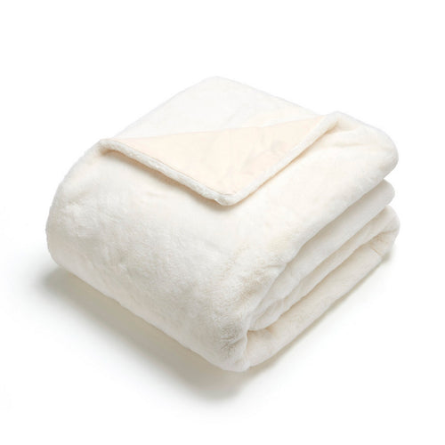 Plaid Imitation Fourrure Blanc