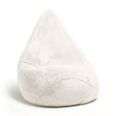 Housse De Pouf Imitation Fourrure Blanc
