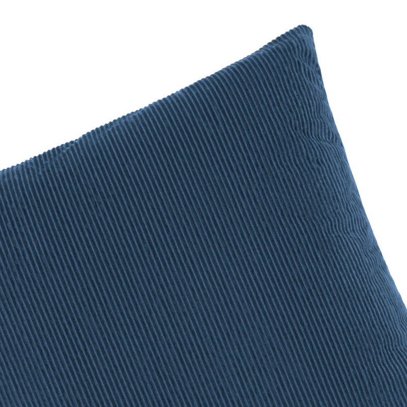 Housse De Coussin Velours Côtelé Bleu