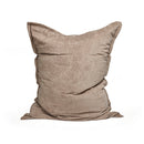 Housse De Pouf Velours Côtelé Taupe