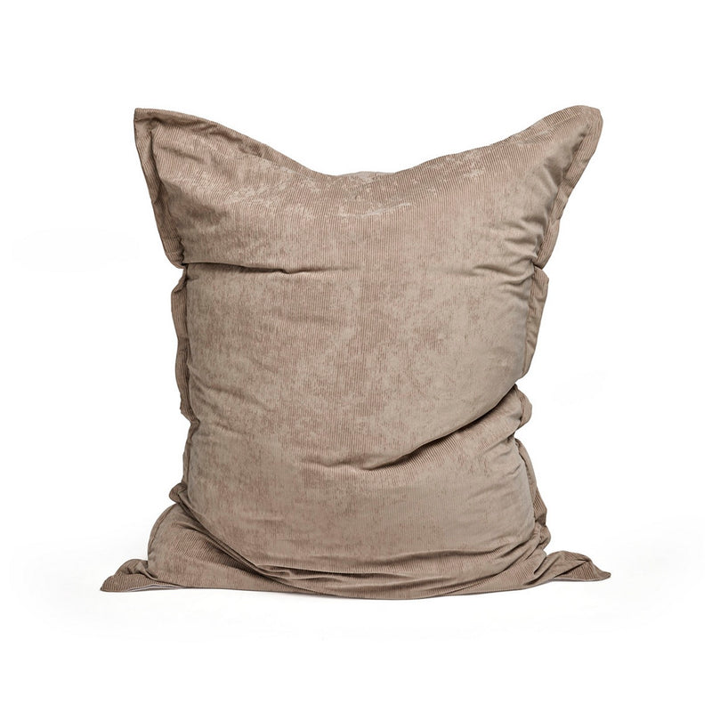 Housse De Pouf Velours Côtelé Taupe