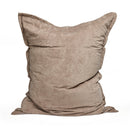 Housse De Pouf Velours Côtelé Taupe