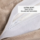Housse De Pouf Velours Côtelé Taupe