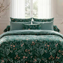 Forêt Enchantée - Set De 2 Taies D'Oreiller Satin De Coton Forêt Enchantée Vert