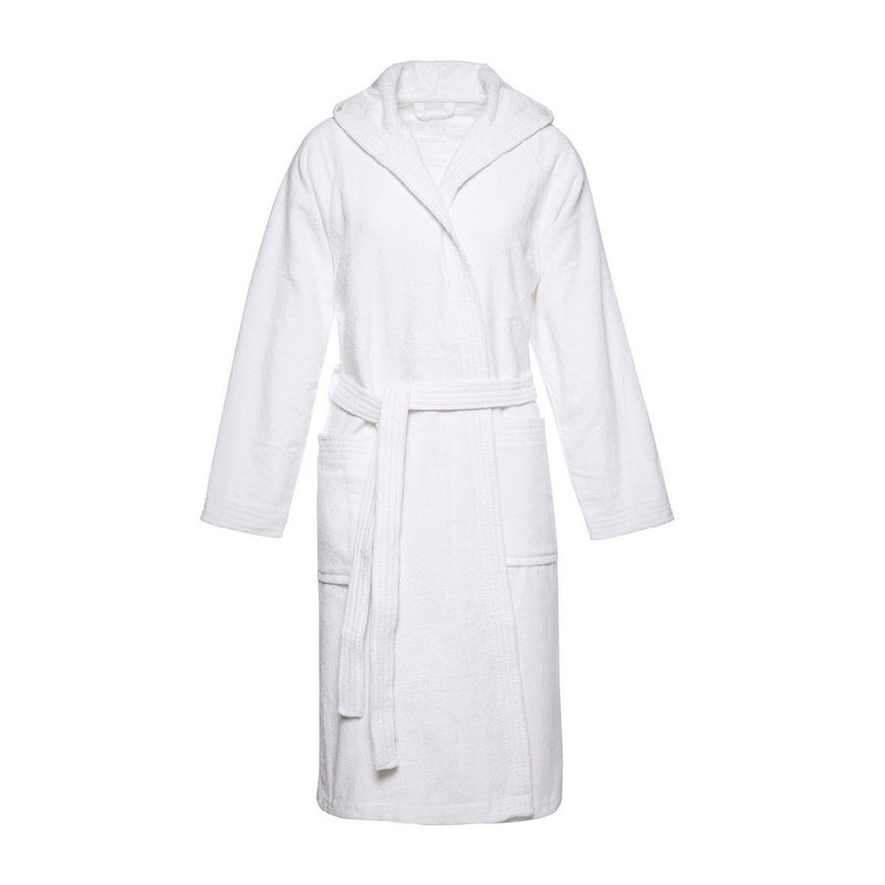 Peignoir Avec Capuche En Coton Ultra Absorbant - Blanc
