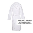 Peignoir Avec Capuche En Coton Ultra Absorbant - Blanc