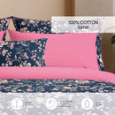 Marie Fleurs - Drap-Housse Satin De Coton Marie Fleurs Rose