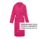 Peignoir Avec Capuche En Coton Ultra Absorbant - Fuchia