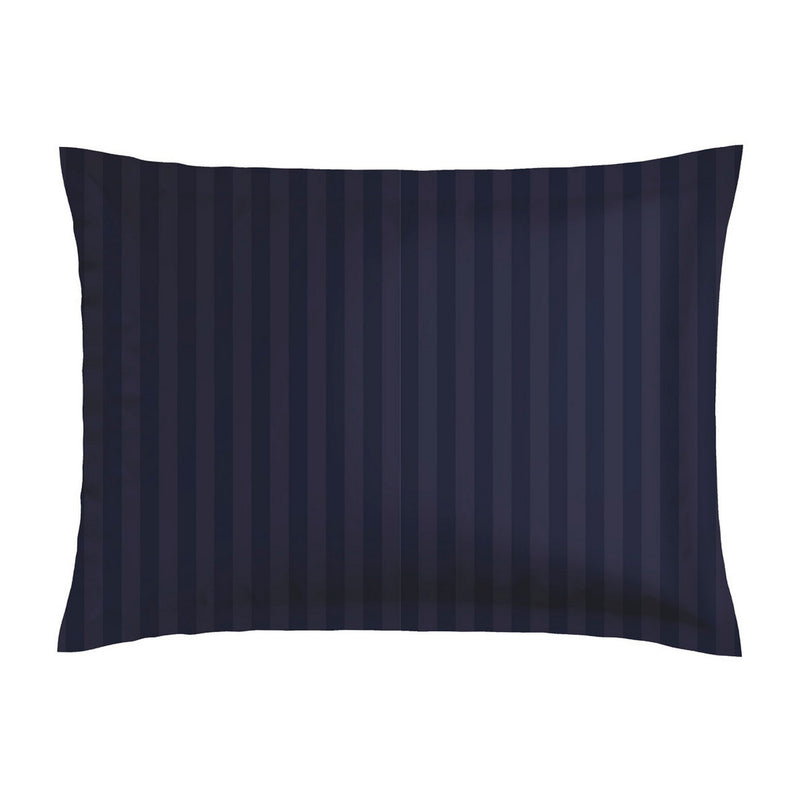 Douceur Caramel - Set De 2 Taies D'Oreiller Satin De Coton Douceur Caramel Bleu Foncé