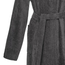 Peignoir Avec Col Châle En Coton Ultra Absorbant - Gris Foncé