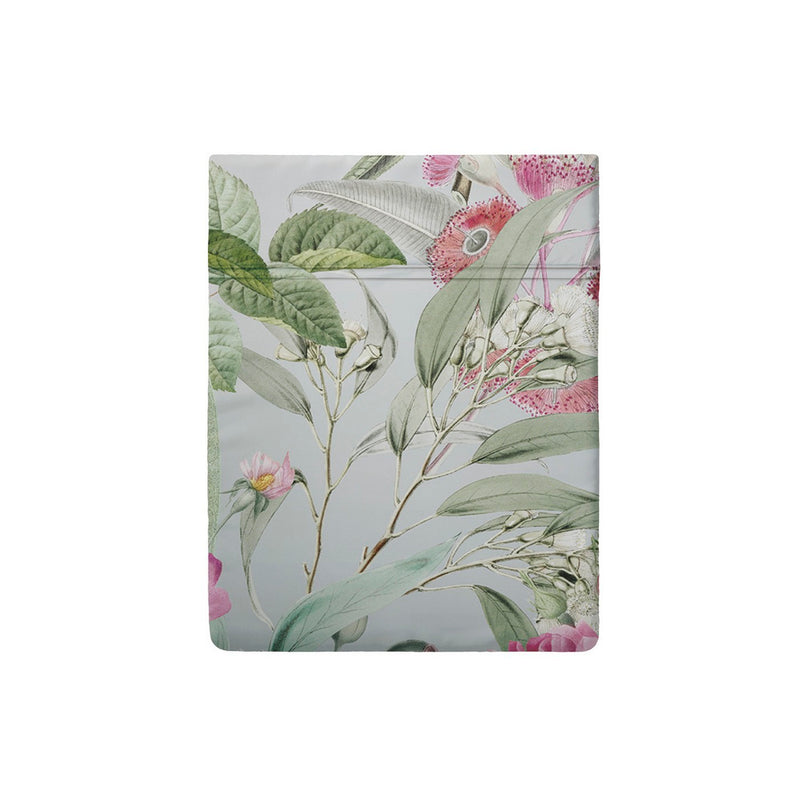 Jardin De Roses - Drap Plat Satin De Coton Jardin De Roses Vert Thym