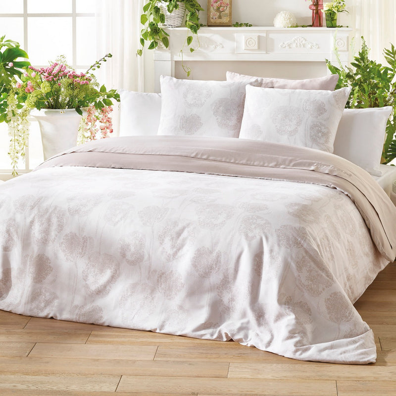 Lace - Taie De Traversin Satin De Coton Lace Taupe