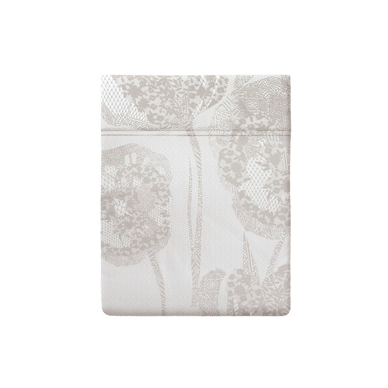 Lace - Drap Plat Satin De Coton Lace Taupe