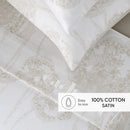Lace - Drap Plat Satin De Coton Lace Taupe