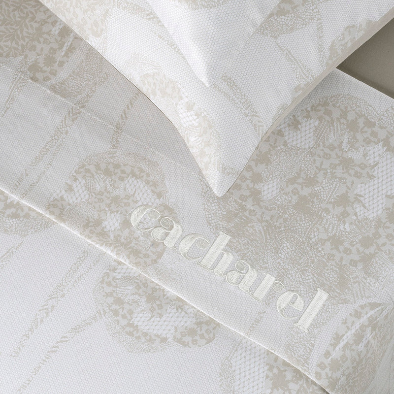 Lace - Ensemble De Draps Satin De Coton Lace Taupe