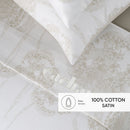 Lace - Ensemble De Draps Satin De Coton Lace Taupe