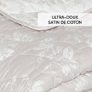 Roses - Couvre-Lit Satin De Coton - Roses Taupe