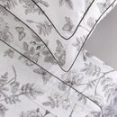 Jardin Du Colibri - Drap Plat Satin De Coton - Jardin Du Colibri Noir Gris