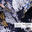 Bouquet D'Hortensias - Taie D'Oreiller Satin De Coton - Bouquet D'Hortensias Bleu