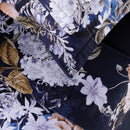 Bouquet D'Hortensias - Ensemble De Draps Satin De Coton - Bouquet D'Hortensias Bleu