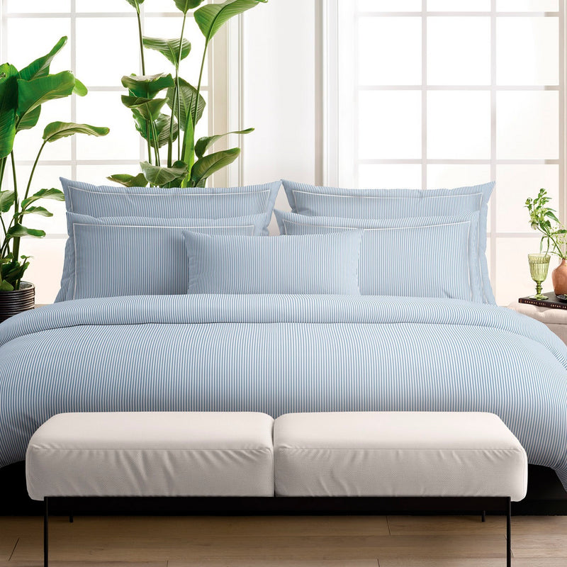 Saclay - Taie De Traversin Satin De Coton - Saclay Bleu Clair