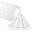 Caren - Taie De Traversin Satin De Coton - Caren Blanc / Taupe