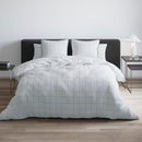 Caren - Taie De Traversin Satin De Coton - Caren Blanc / Bleu