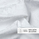 Fleur Royale - Taie De Traversin Satin De Coton - Fleur Royale Blanc