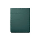 Feuillage Fleuri - Drap Plat Satin De Coton - Uni Vert